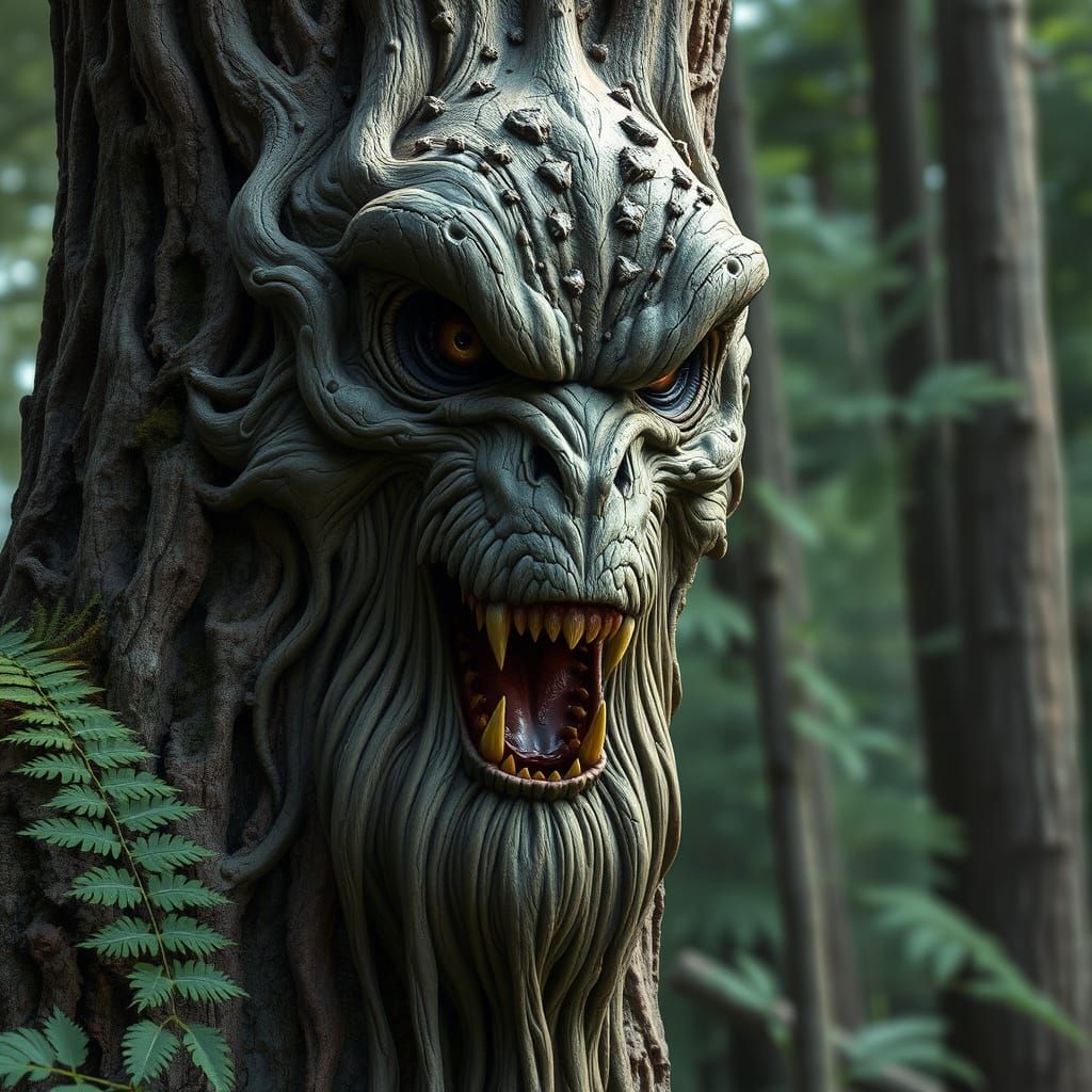 Fantastical Creature Emerges from Ancient Woodland