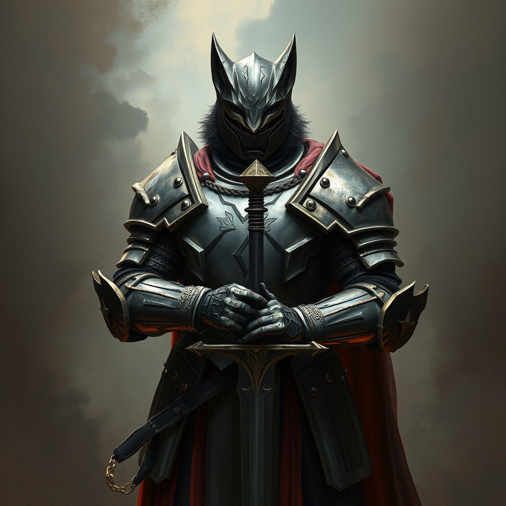 Wolf Knight Concept Art in 8k