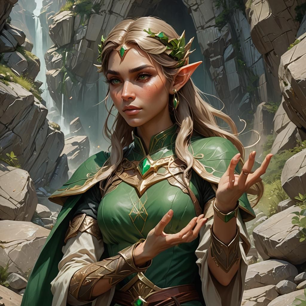 Enchanting Earth Elf Portrait in Detailed Style