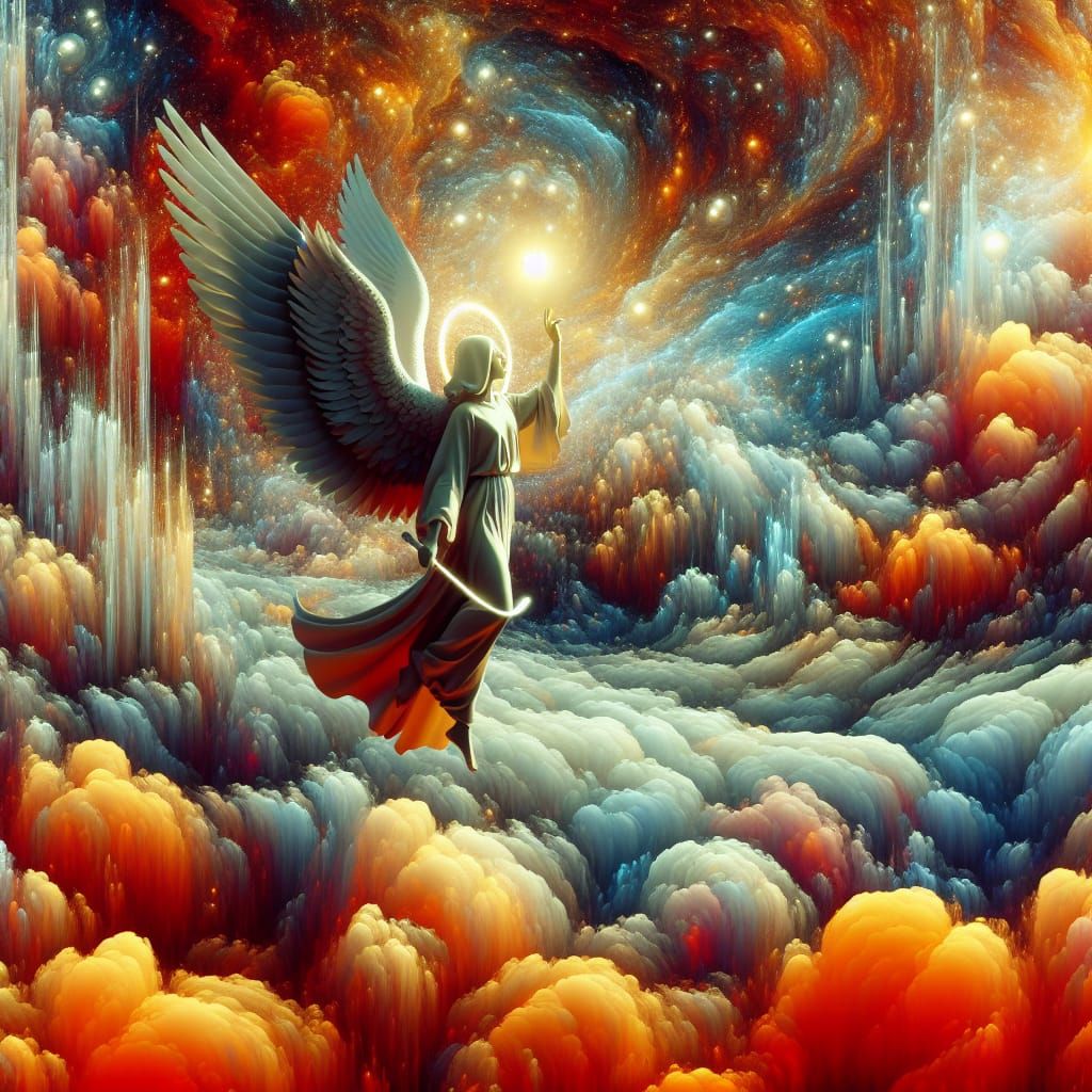 Luxurious Zion Cloudscape in Cyberpunk Style