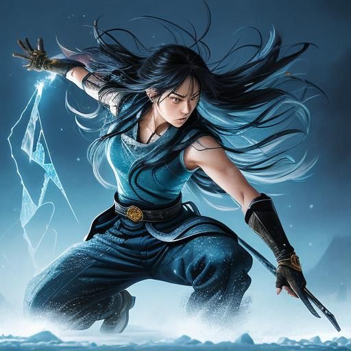 Frozen Manga Cityscape in Vibrant Colors