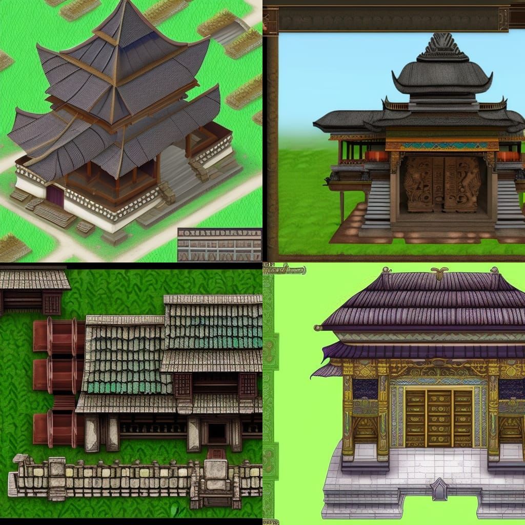 Ancient Balinese Building for RPG Maker Tileset