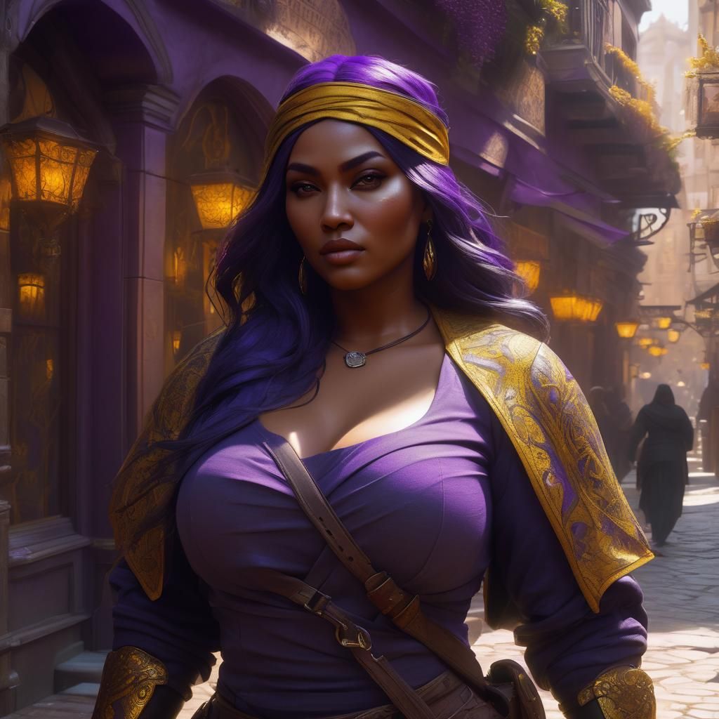 Curvy Thief: Dark Fantasy Art Nouveau Concept