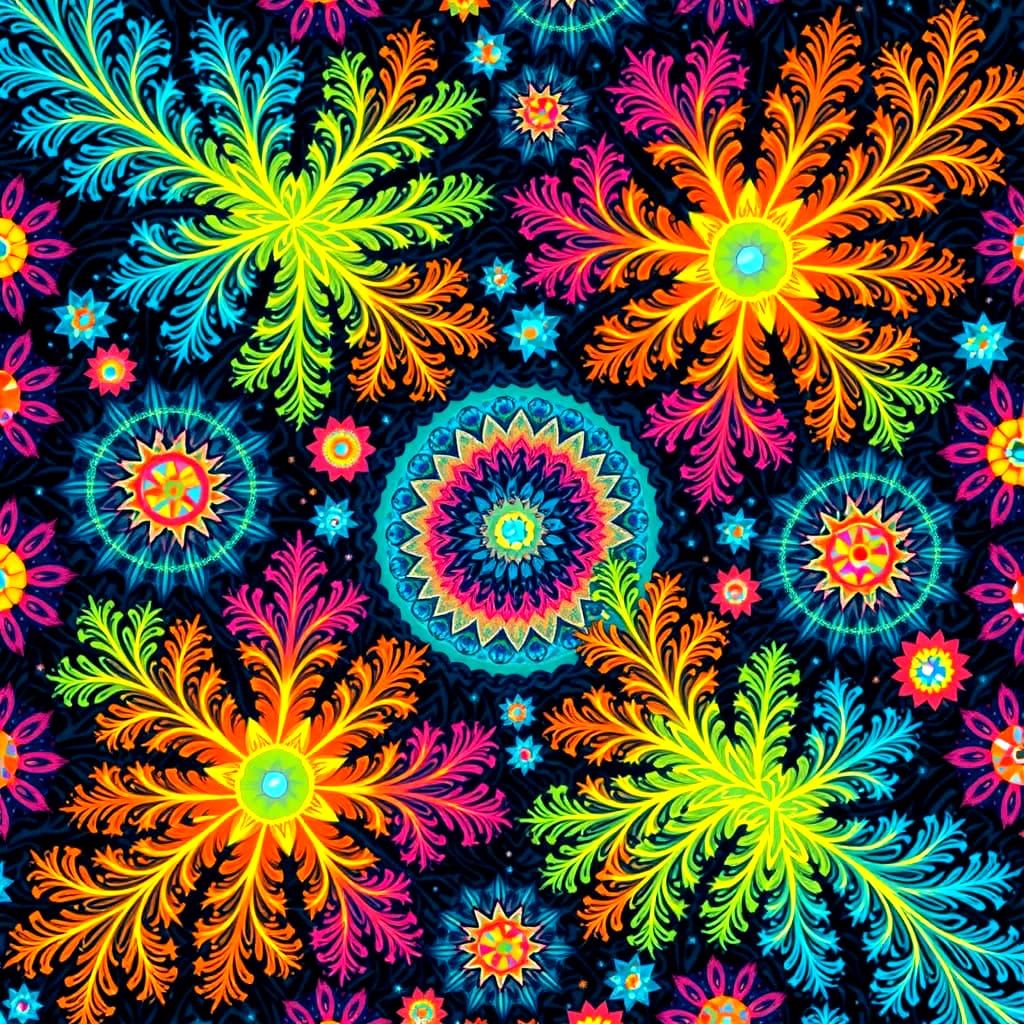 Rainbow Fractal Concept Art in 8K Resolution