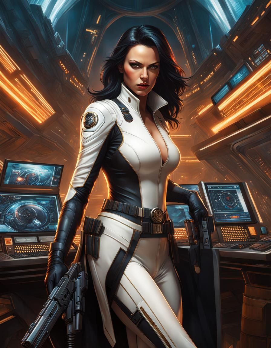 Detailed Portrait of Miranda Lawson in Hyperrealism