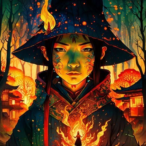 Enchanting Fire Mage Generated by AI