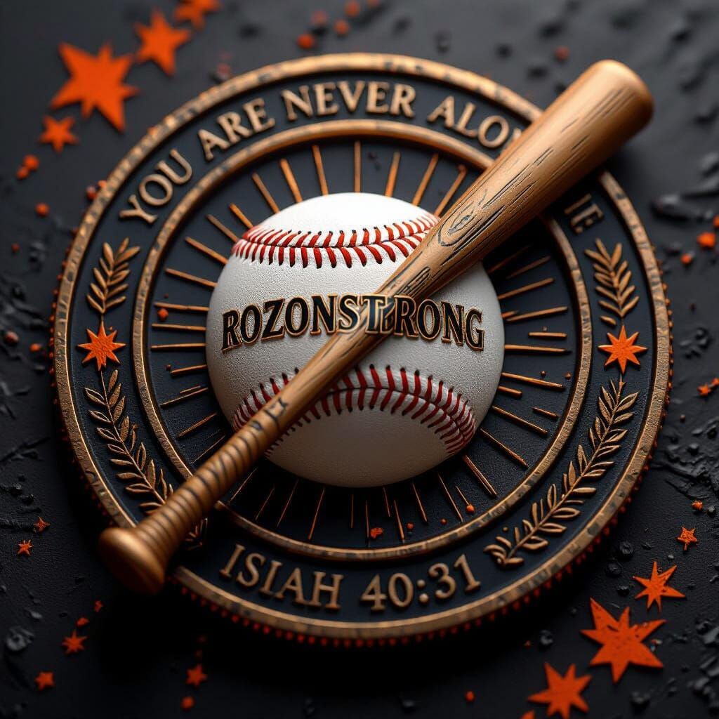 ROZONSTRONG Challenge Coin with Baseball Bat and Inspiring Q...