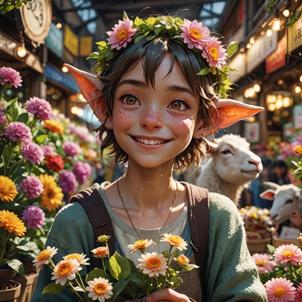 Deidre Myosotis, Partner to Cherm, at The Bloom Field's Plant Stall.