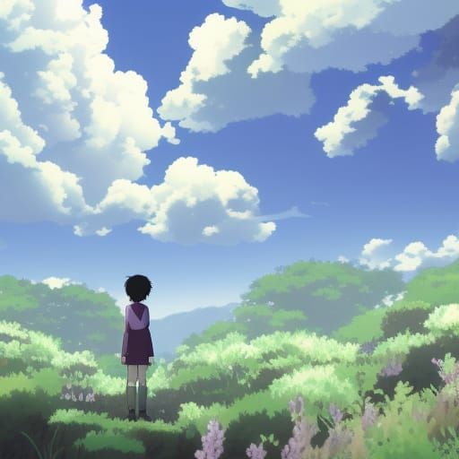 Mauve TéléTobise in Studio Ghibli Anime Style