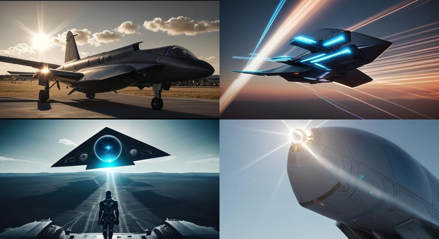 Sleek Triangle Aircraft Soars Through the Skies in a Futuris...