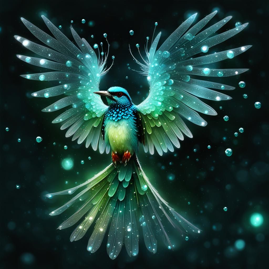 Bioluminescent bird