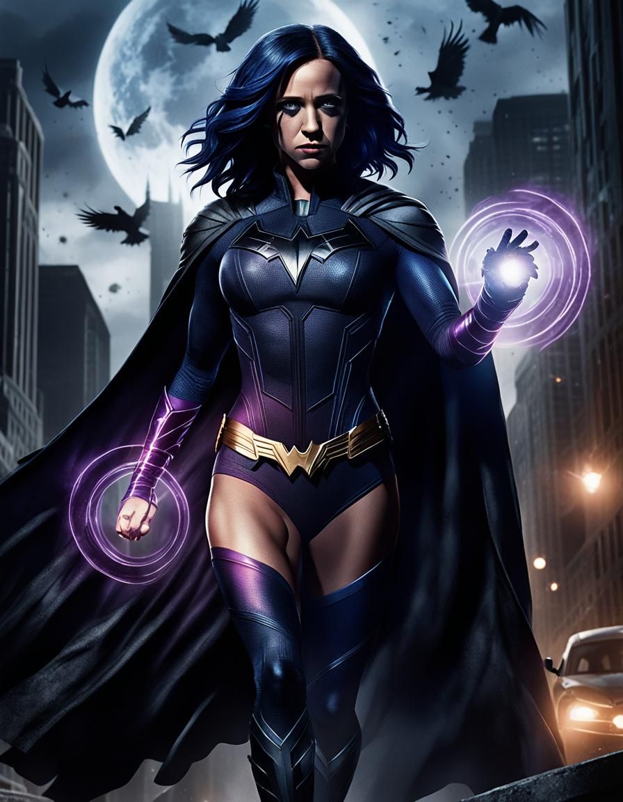 Brittany Snow as Raven in Superhero Comic Art