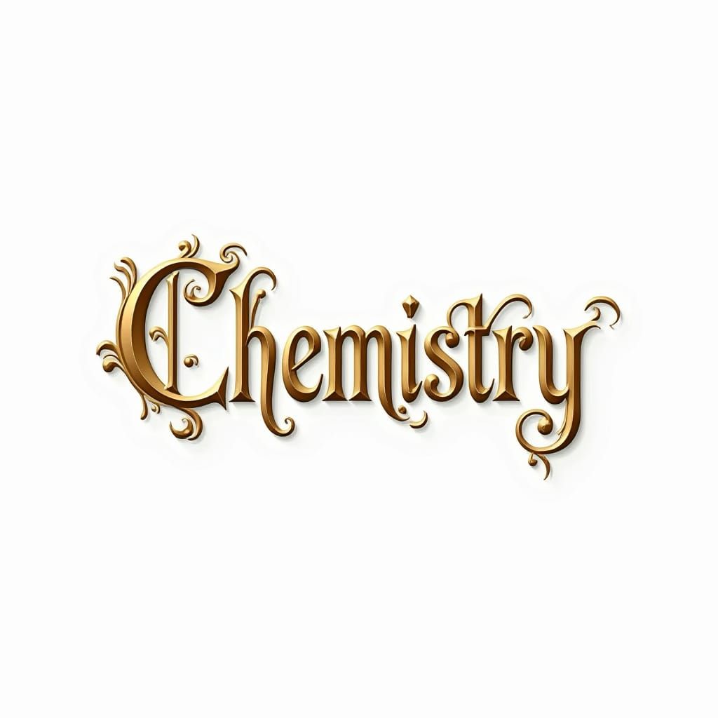 Elegant Chemistry in Edwardian Script