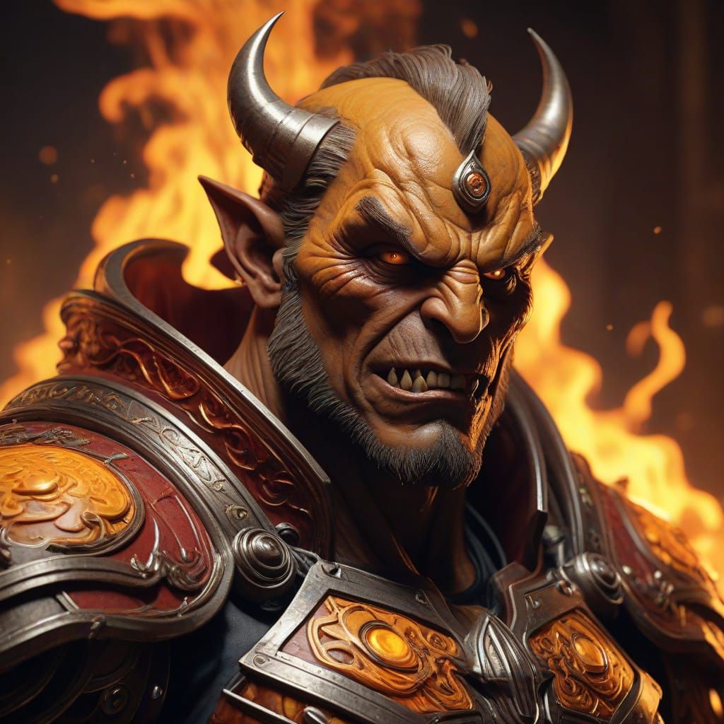 Etrigan Demon in Triadic Flame Portrait