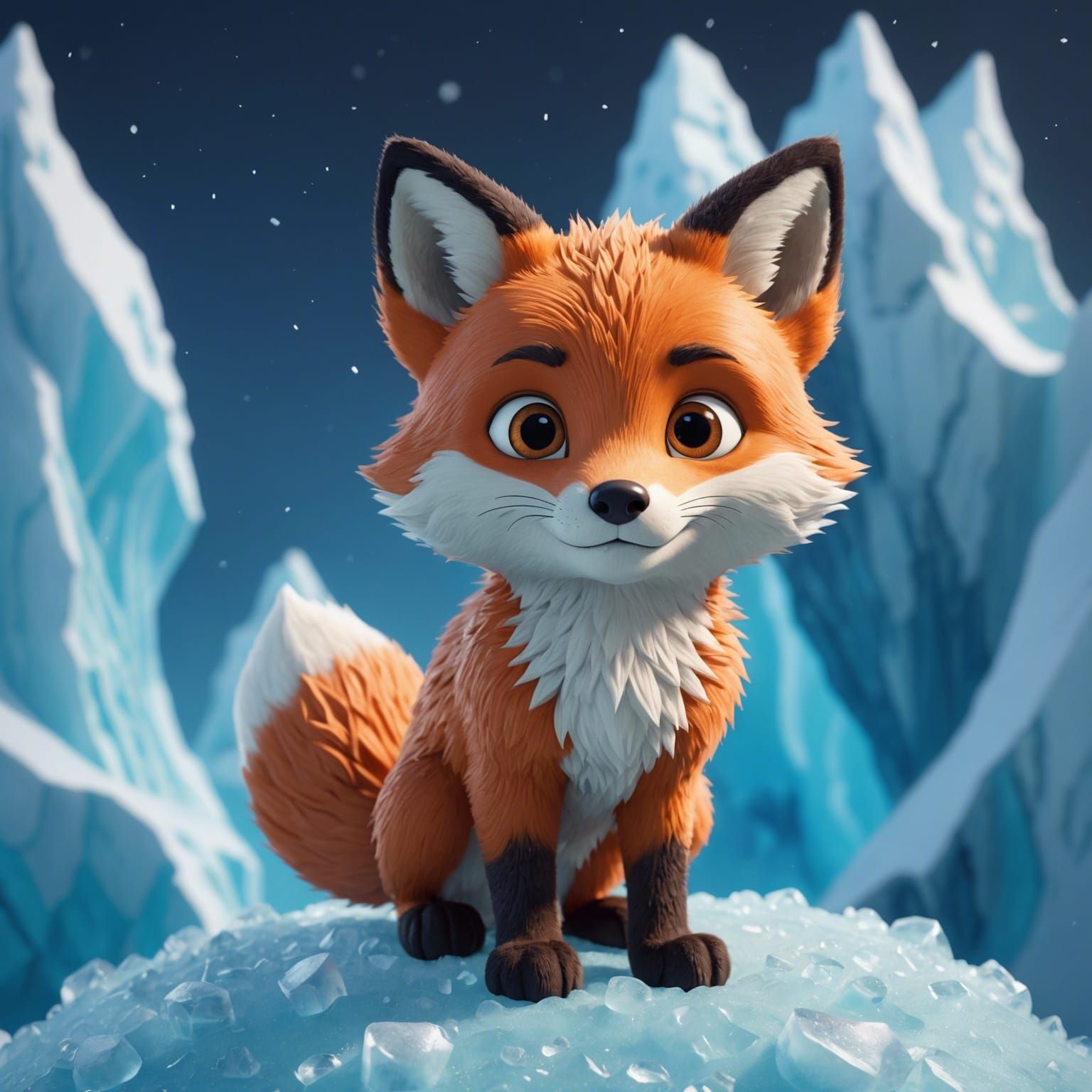 Firefox on an iceberg