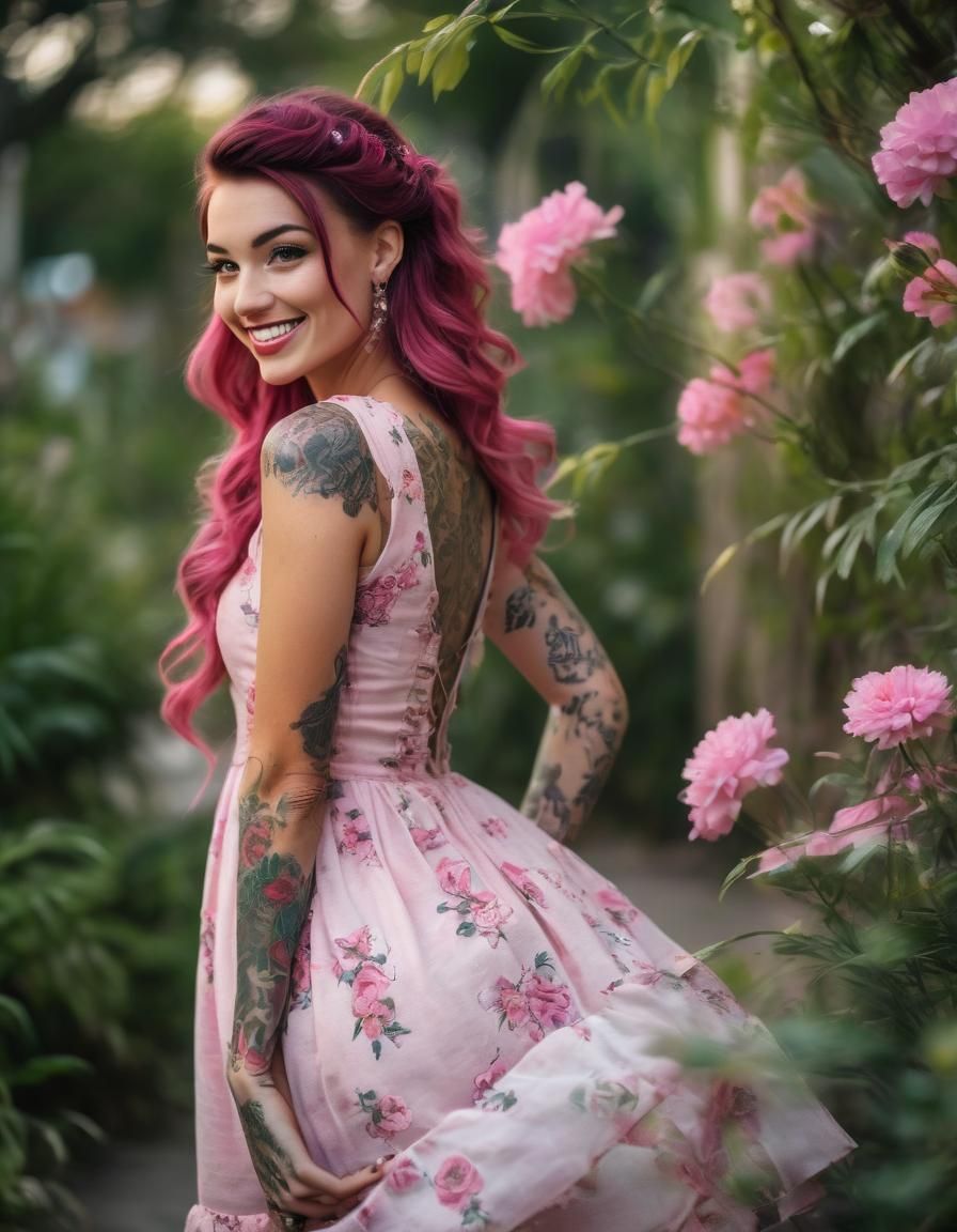 Smiling Pirate Girl Portrait with Bokeh