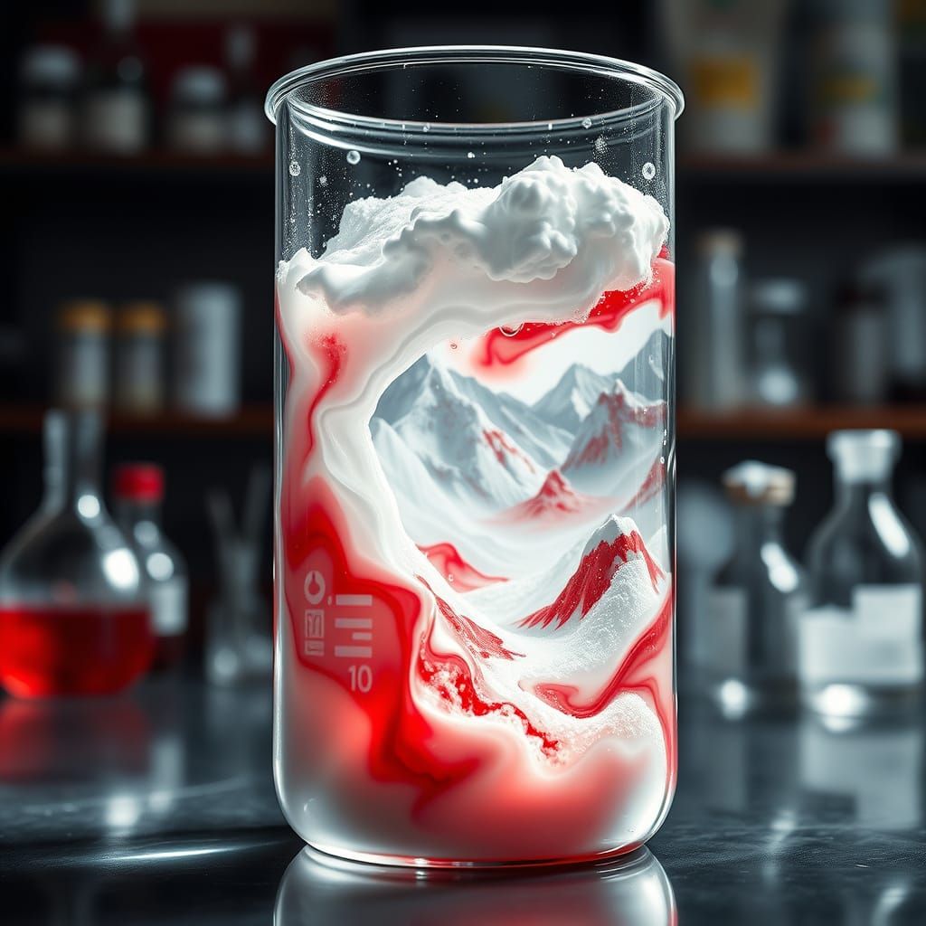 Mystical Landscape in a Beaker: A Study in Color and Form