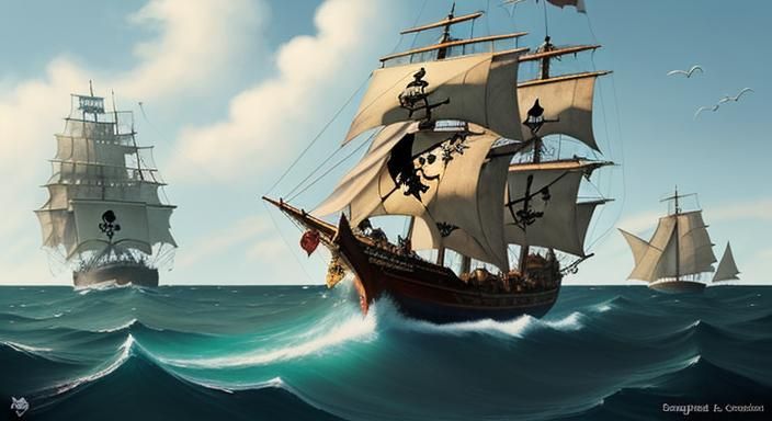 Pirates Sailing Off the Edge of the World