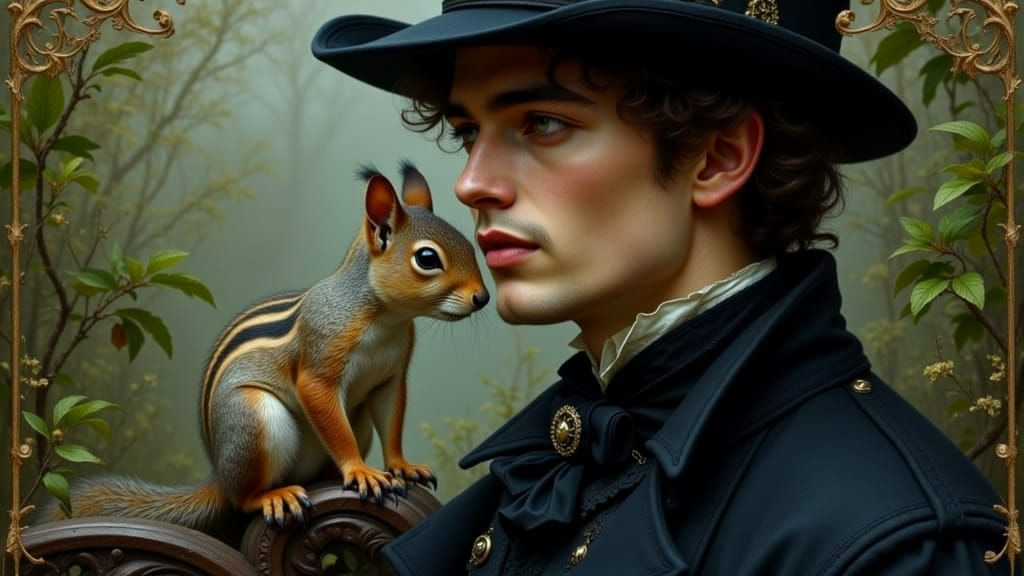 Victorian Suitor Portrait: Oil Painting Style