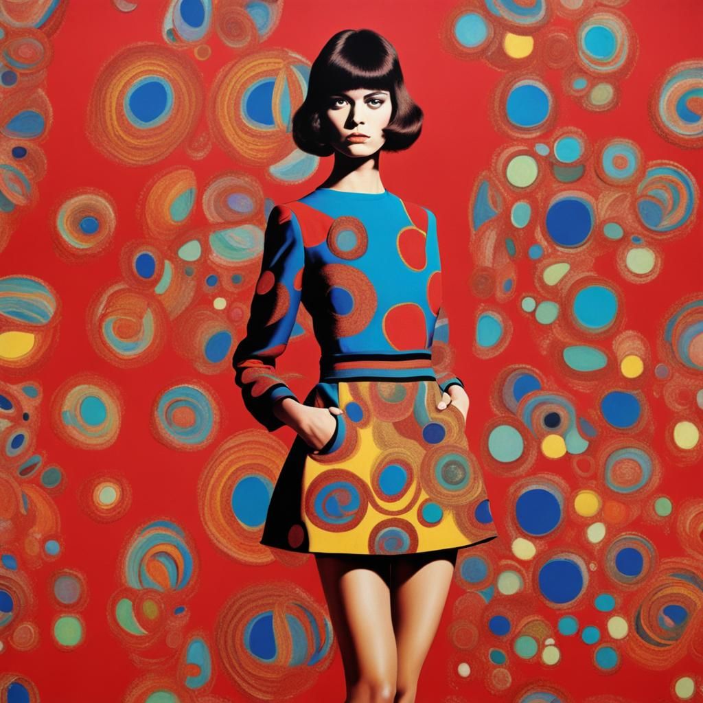 young sixties girl wearing short skirt