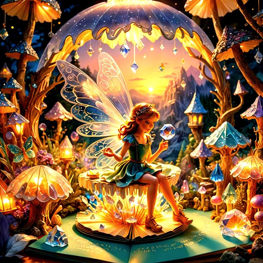 Magical Crystal Fairy World Pop-Up Book