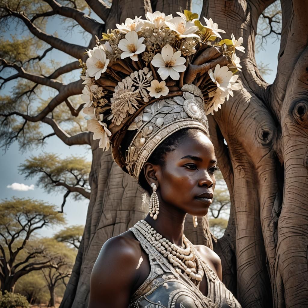 Goddess of Botswana Portrait in HDR