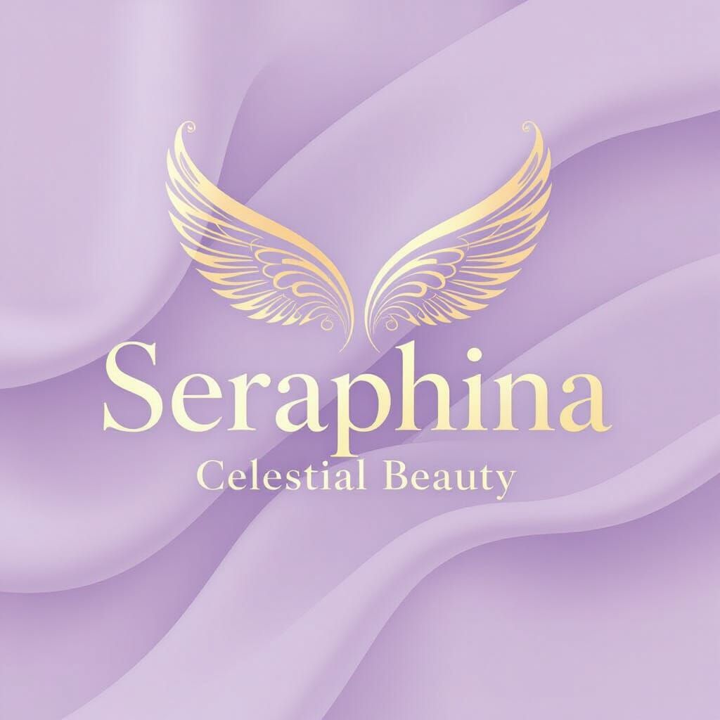 Seraphina Logo with Golden Wings Emblem