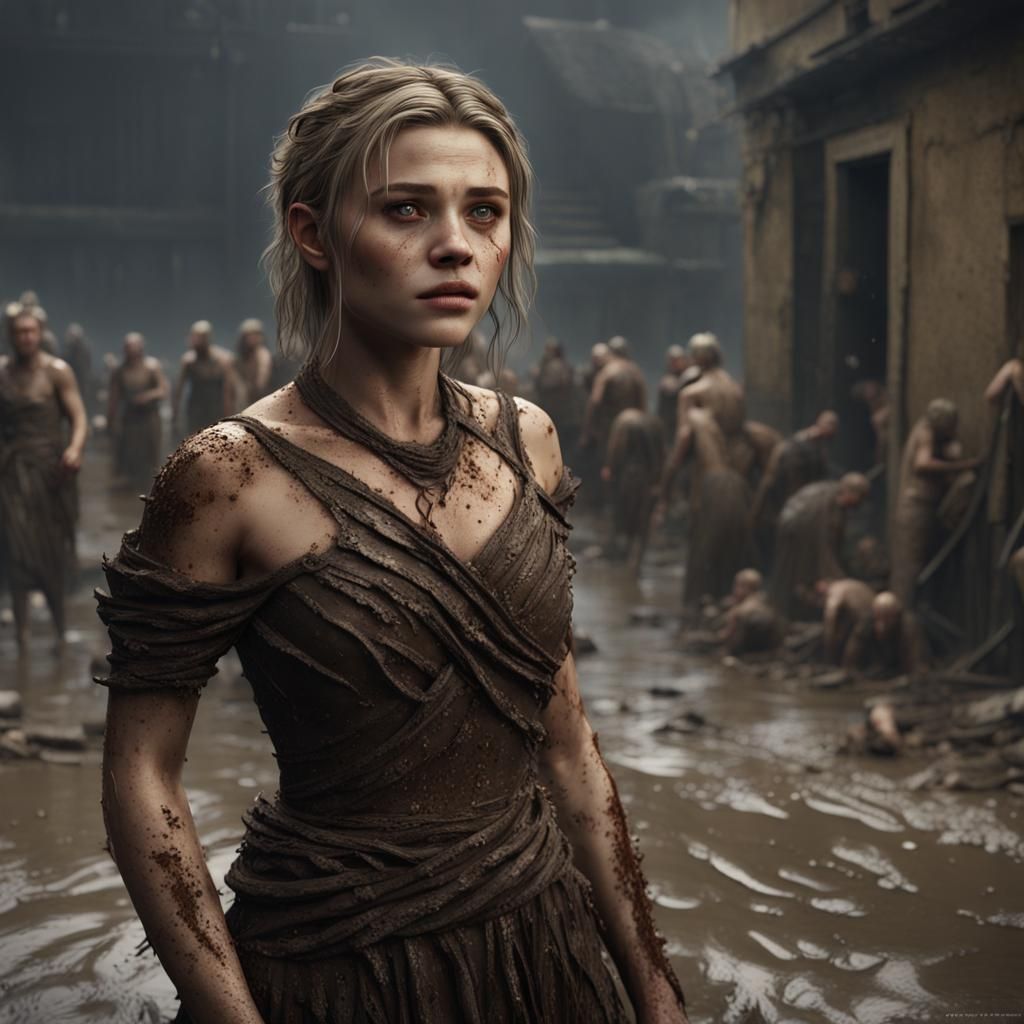 Mud-Covered Greek Princesses: Detailed Matte Painting