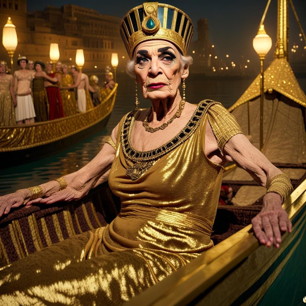 Cleopatra Played by Transvestite in Art Deco Style
