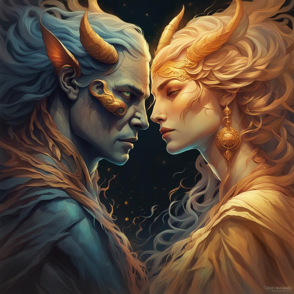 Ethereal Dance: Spirit and Devil in Mystical Realm