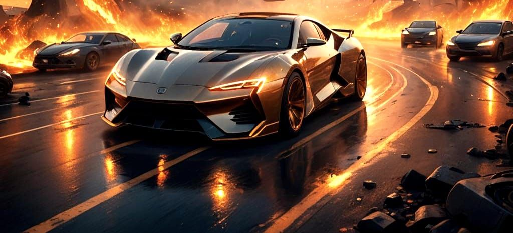 Traffic Jam: Detailed Matte Painting in Unreal Engine