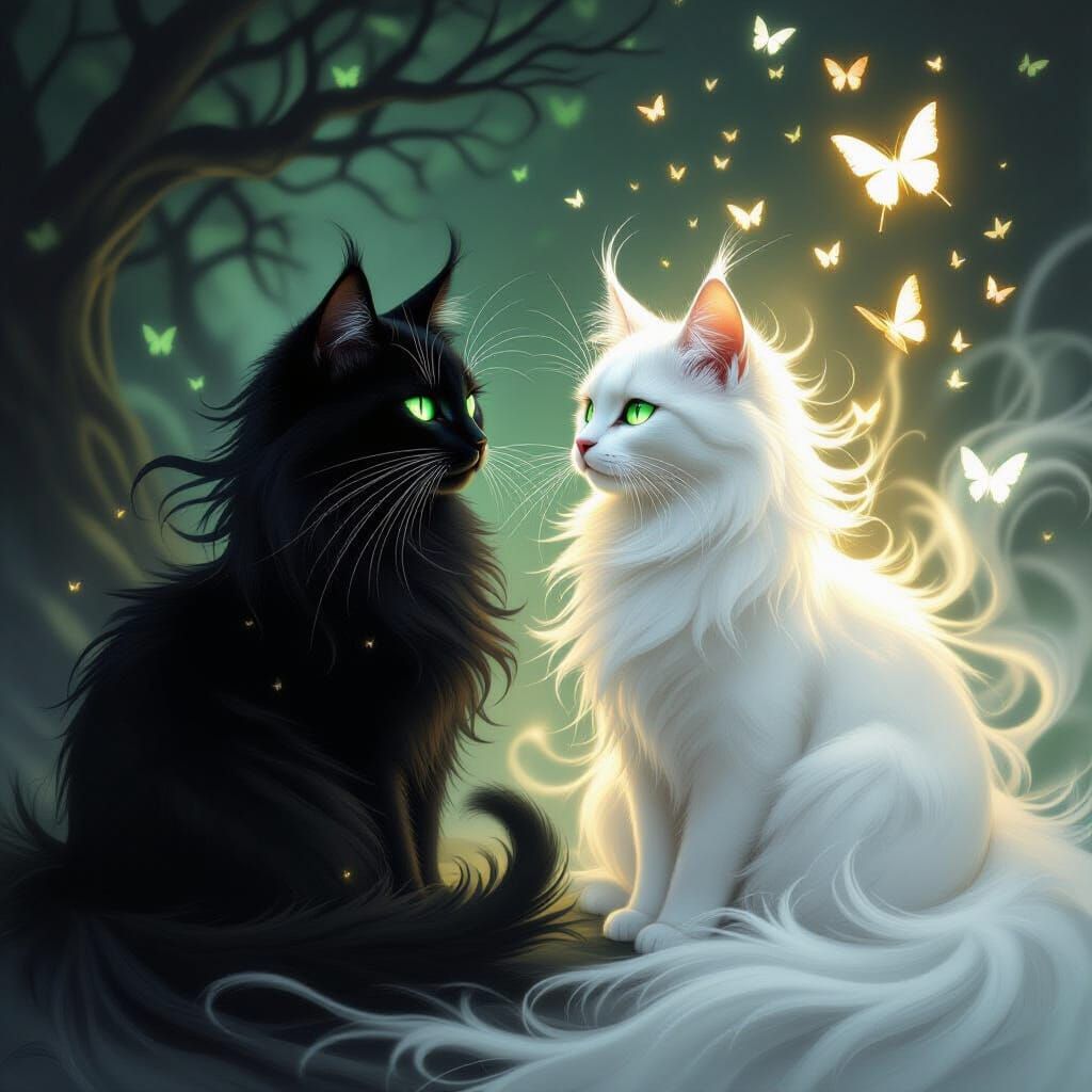 Shadow Cat Meets Sunlight Cat: A Duality of Magic