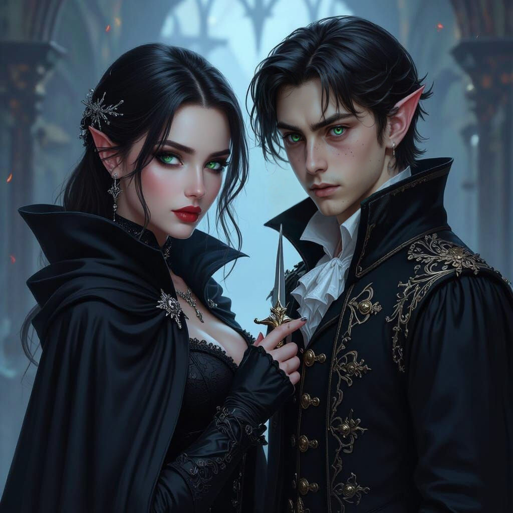 Vampire Confrontation in a Dystopian World