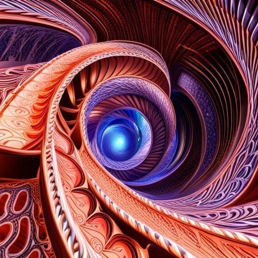 Hyperdetailed Spiral Galaxy DNA Structure in 3D