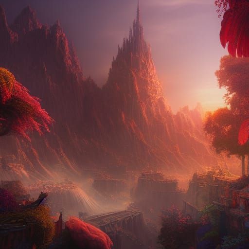 Friends Across Countries: Detailed Fantasy Art