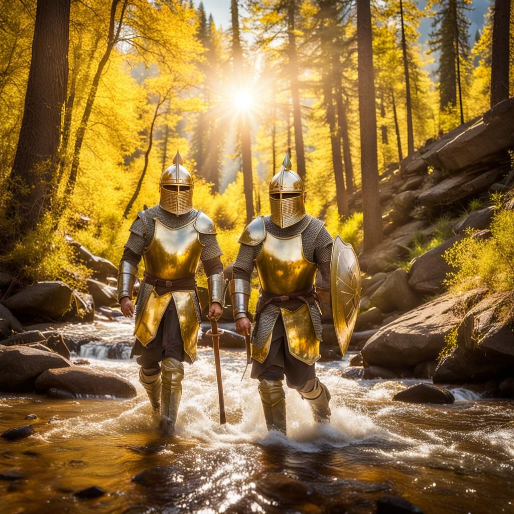 Roman Soldiers Marching in Colorado Woods