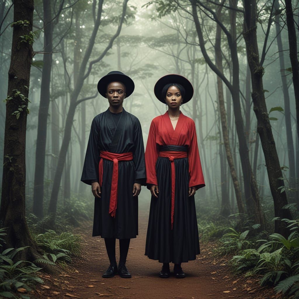 Magical Realism Image in Kodama & Eleggua Style