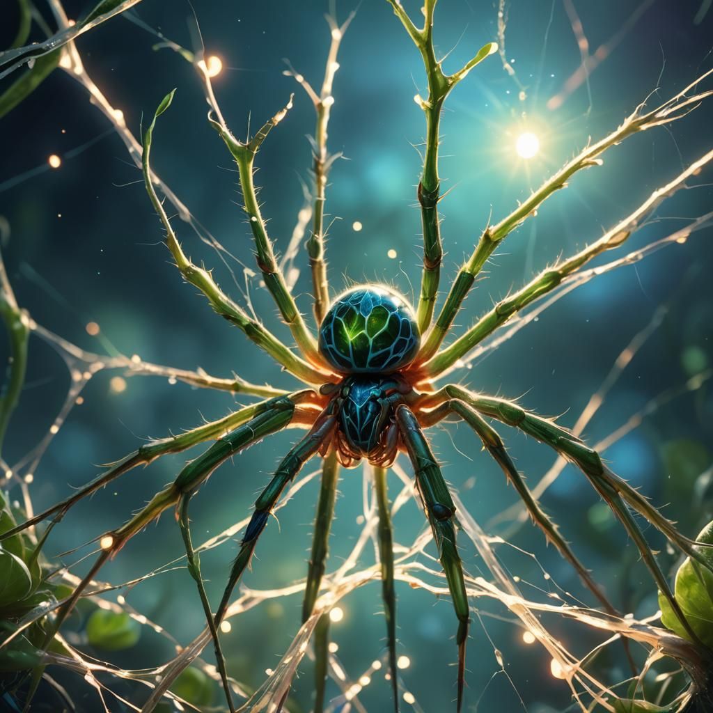 Vibrant Spider Sprout Concept Art in 3D