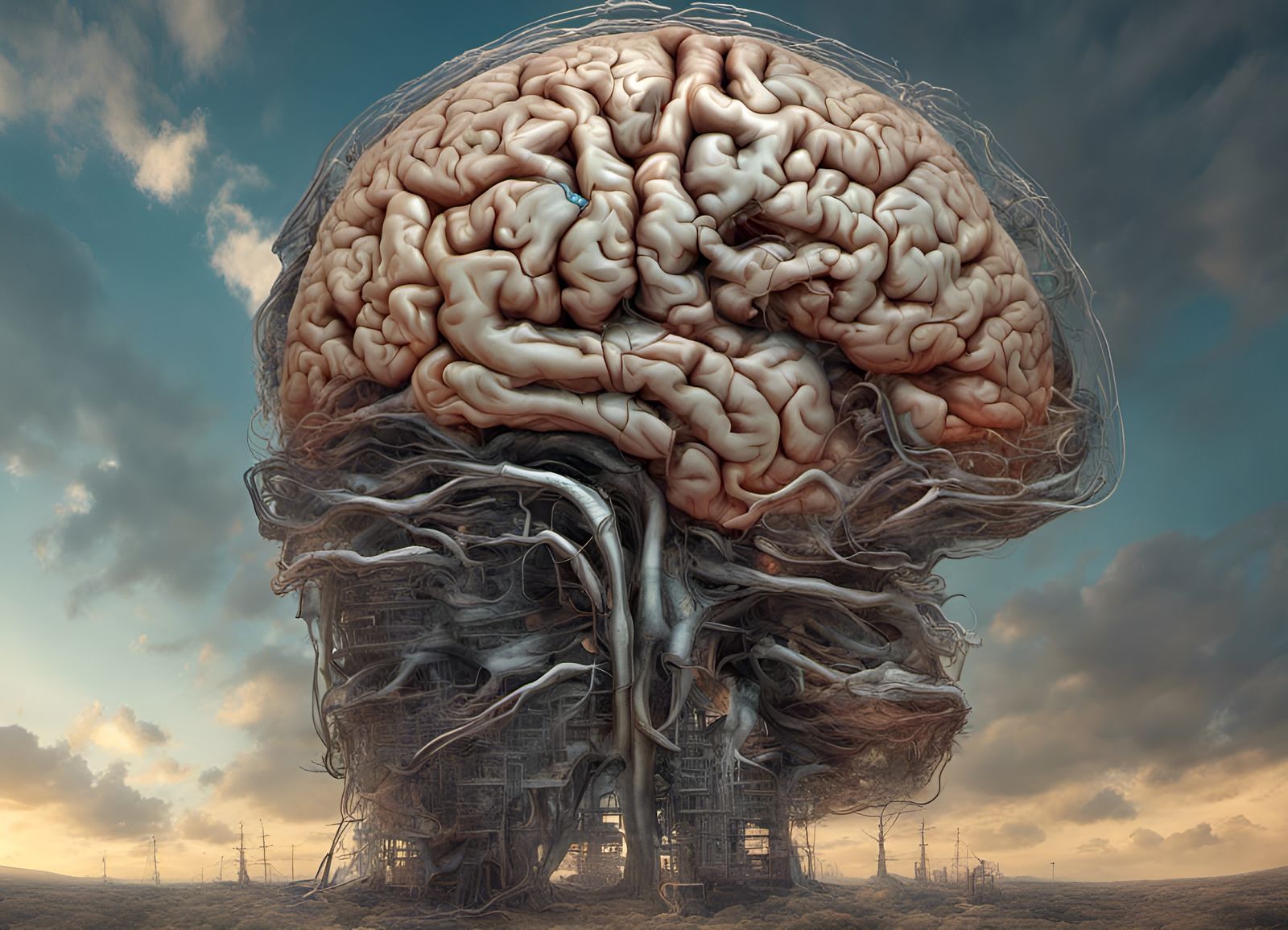 Deconstruction of the Human Brain: Hyperdetailed Digital Art