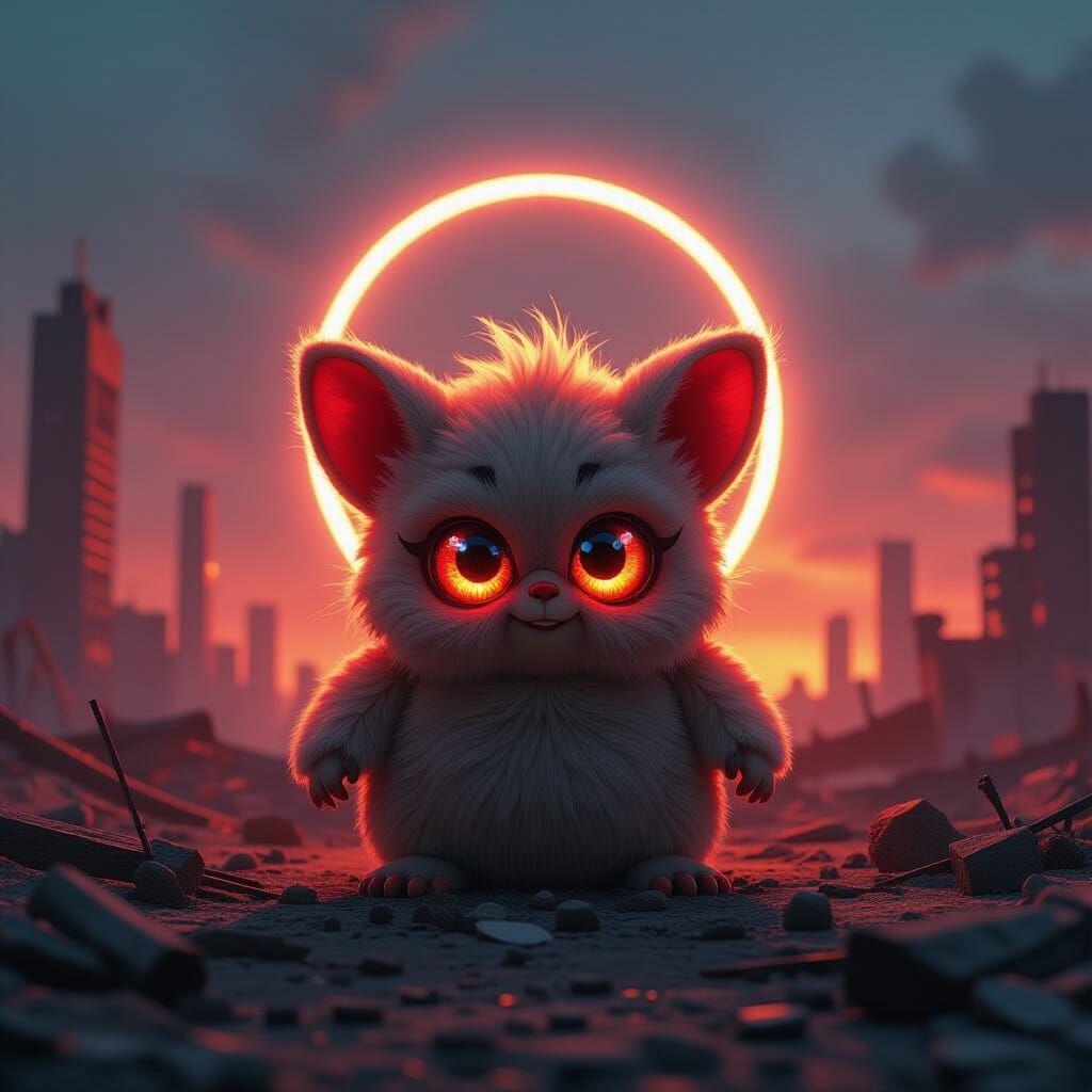 Evil Furby Destroys Humanity in Dark Digital Art