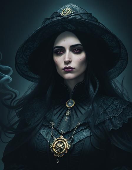 Bastet surrealism, Close-up. Majestic BBW woman with extraor...