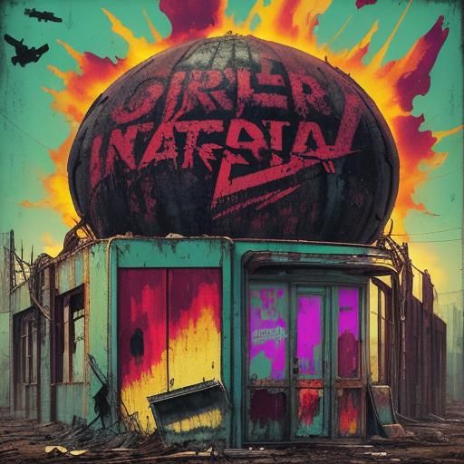 Post-Apocalyptic Enamel Sign Art