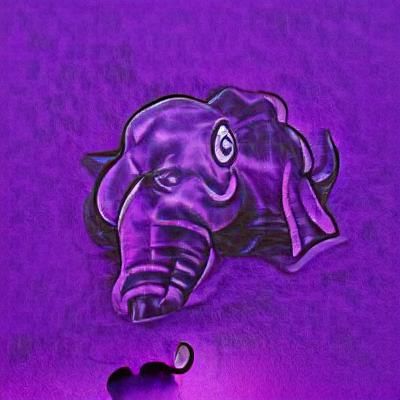 Vibrant Purple Elephant Image