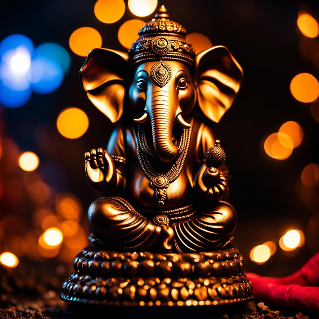 Ganesha and Rat Celebrate Holika Dahan