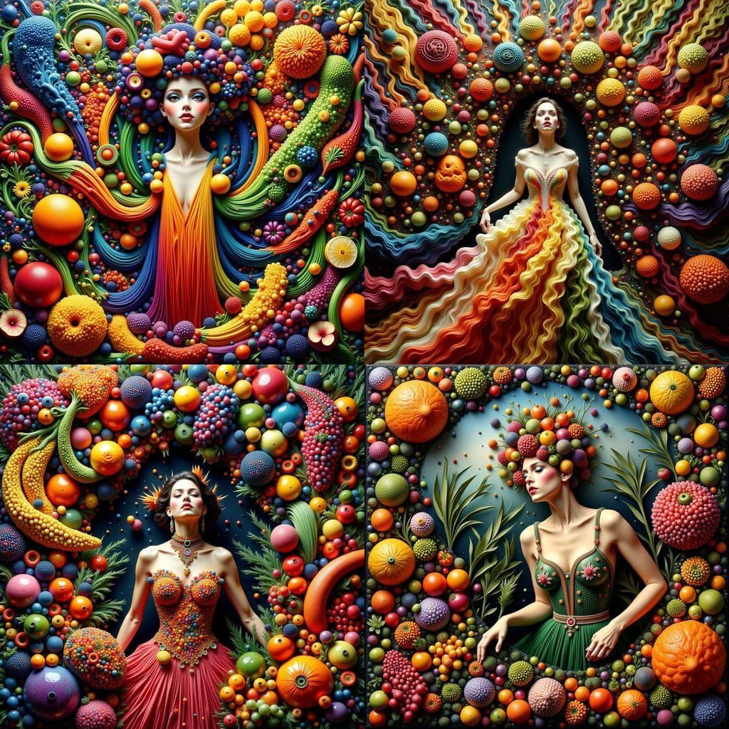 Woman's Intense Fear: Acrylic on Canvas