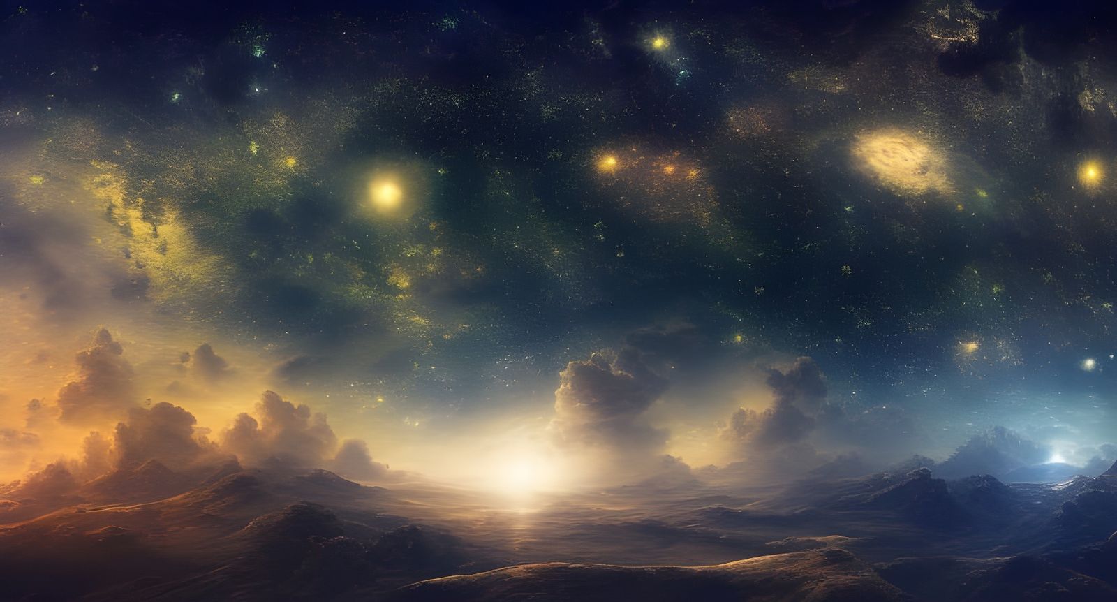 Epic Starry Night Sky: Detailed Matte Painting