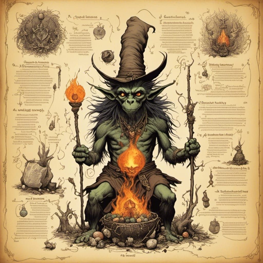 Goblin Shaman Witch Manual Page