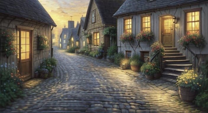Thomas Kinkade Style Painting
