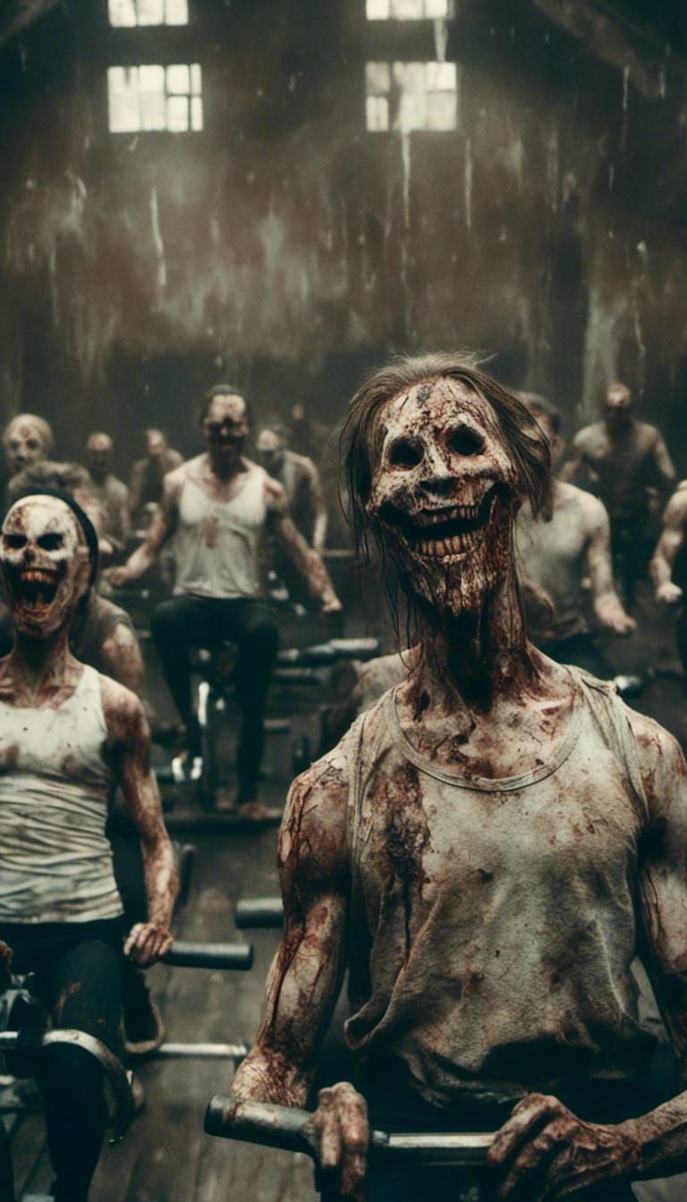 Workout Class with Fake Smiles, Macabre Style