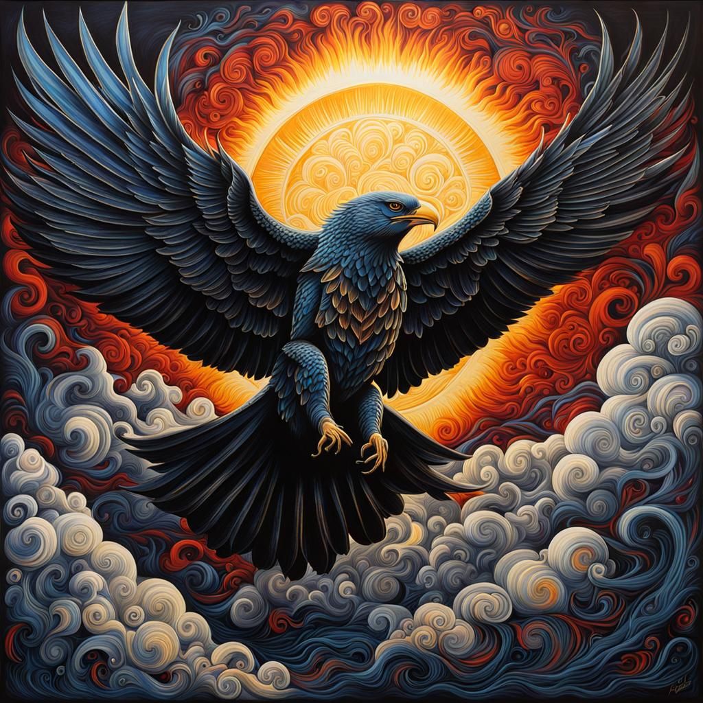 Vibrant Sun of Justice Fine Art Painting